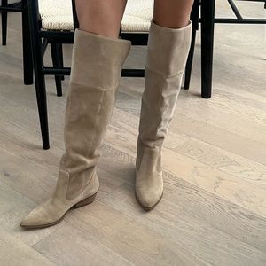 Marc Fisher Tan suede knee high boots size 5